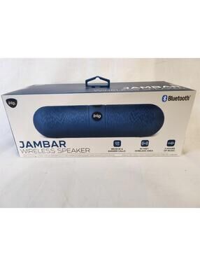 iHip Jambar Wireless Bluetooth Speaker Blue FB-59 Hands-Free Calling Radio Mode